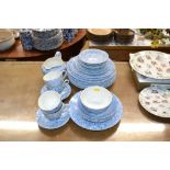 A quantity of Burleigh ware Scilla patterned tea a