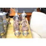 Two Italian figurines and various other ornaments