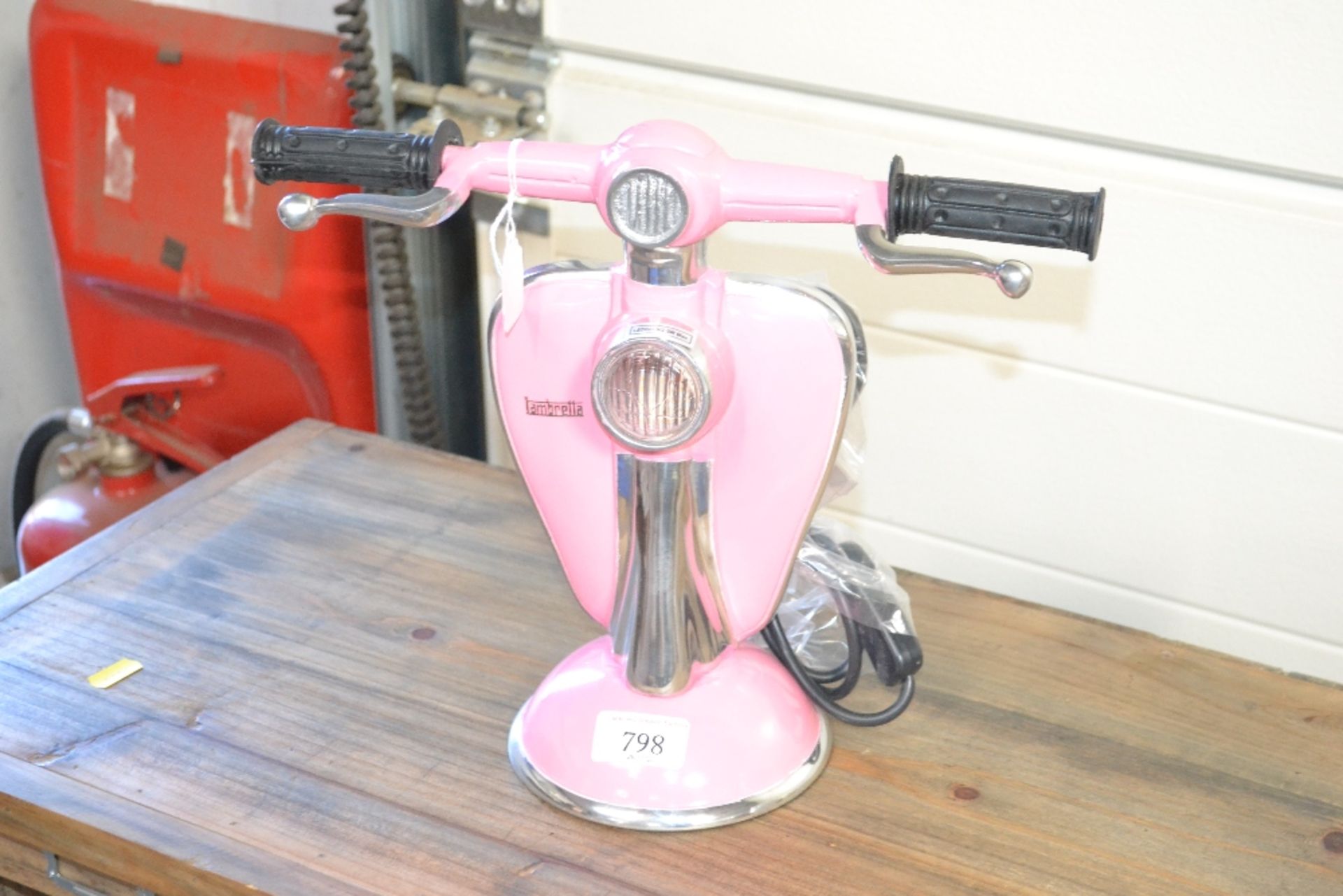 A Lambretta table lamp