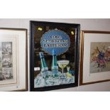 A Babycham advertising mirror