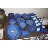 A collection of Denby Midnight and other blue Denb