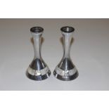 A pair of modernist steel and mother of pearl effe