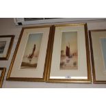 Fred Stafford, pair of watercolours entitled "Oult