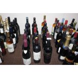 Eighteen bottles of mostly red wine