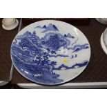 A Chinese blue and white plate