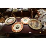 Four Portland ware royal commemorative plates