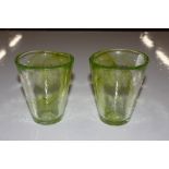 A pair of vintage Kosta Boda glass tumblers