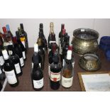 Eighteen bottles of mostly red wine