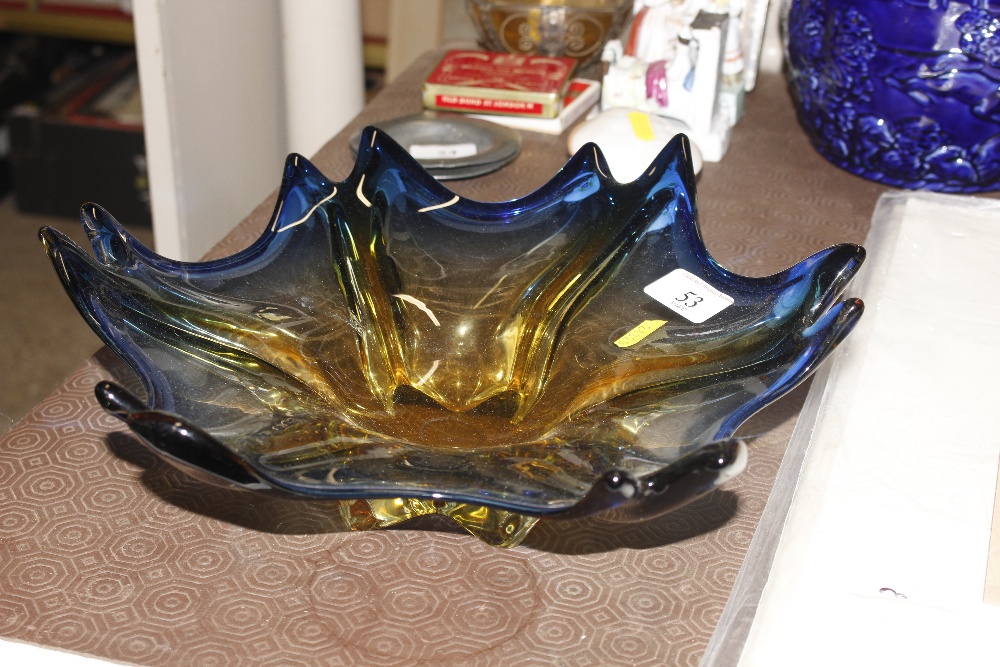 A large Art glass bowl