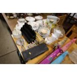 A quantity of miscellaneous china, dressing table