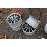 A set of four Renault alloy wheels