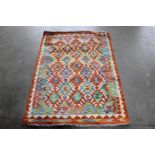 An approx. 4'8" x 3'3" Chobi Kelim rug