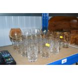 A collection of table glassware to include brandy
