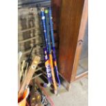 Four various hockey sticks
