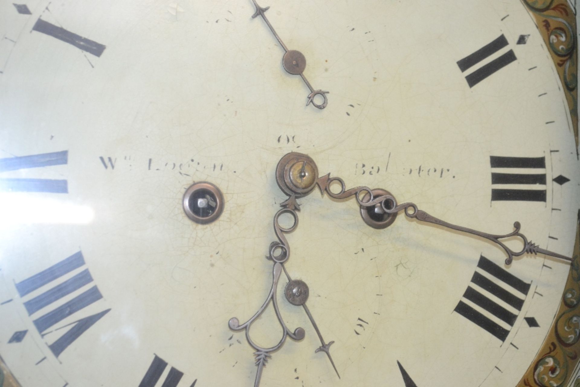 An oak long cased clock with painted dial - Image 3 of 3