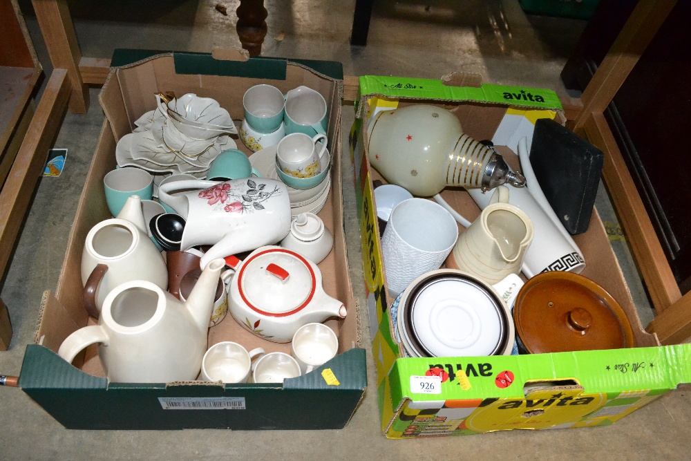 Two boxes containing Carlton ware leek dishes, Car