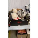 A box of soft toys