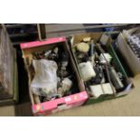 Two boxes of various automotive car parts includin