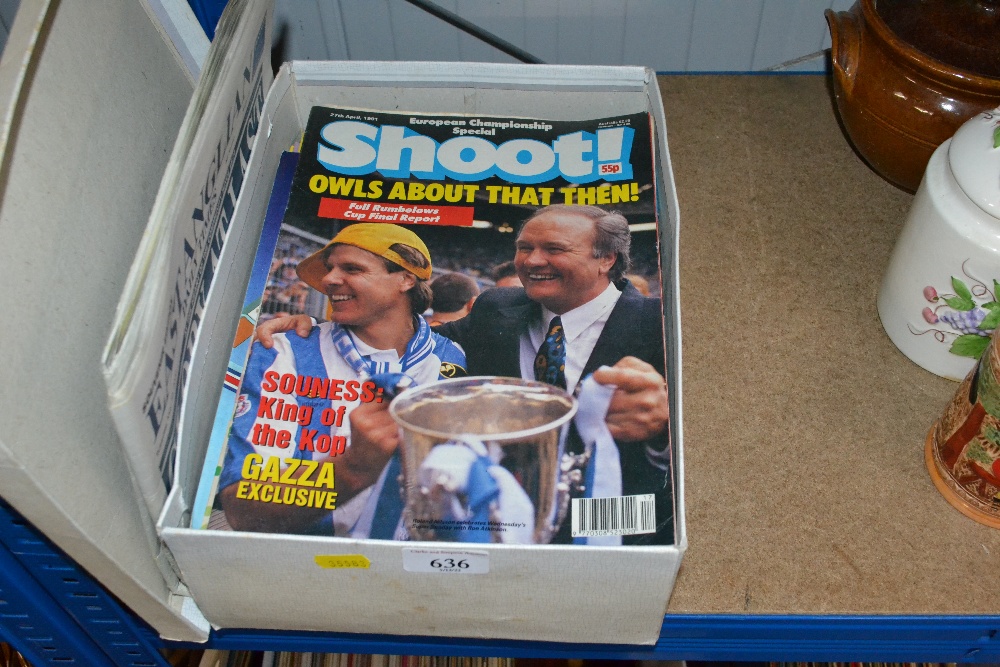 A box of Shoot magazines
