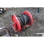 A hose reel and hose