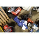 A Einhell garden blower/vac and a small electric h