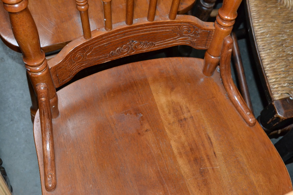 Four carved oak spindle-back chairs - Image 3 of 3