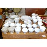A collection of Colclough and other teaware