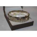 A Sterling silver hinged bangle Birmingham 1965 RP