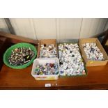 Five trays of various thimbles