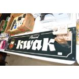 A Kwak advertising sign