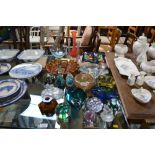 A collection of Art Glass to include Mdina and oth