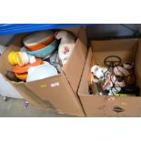 Two boxes containing sundry glass and china to inc