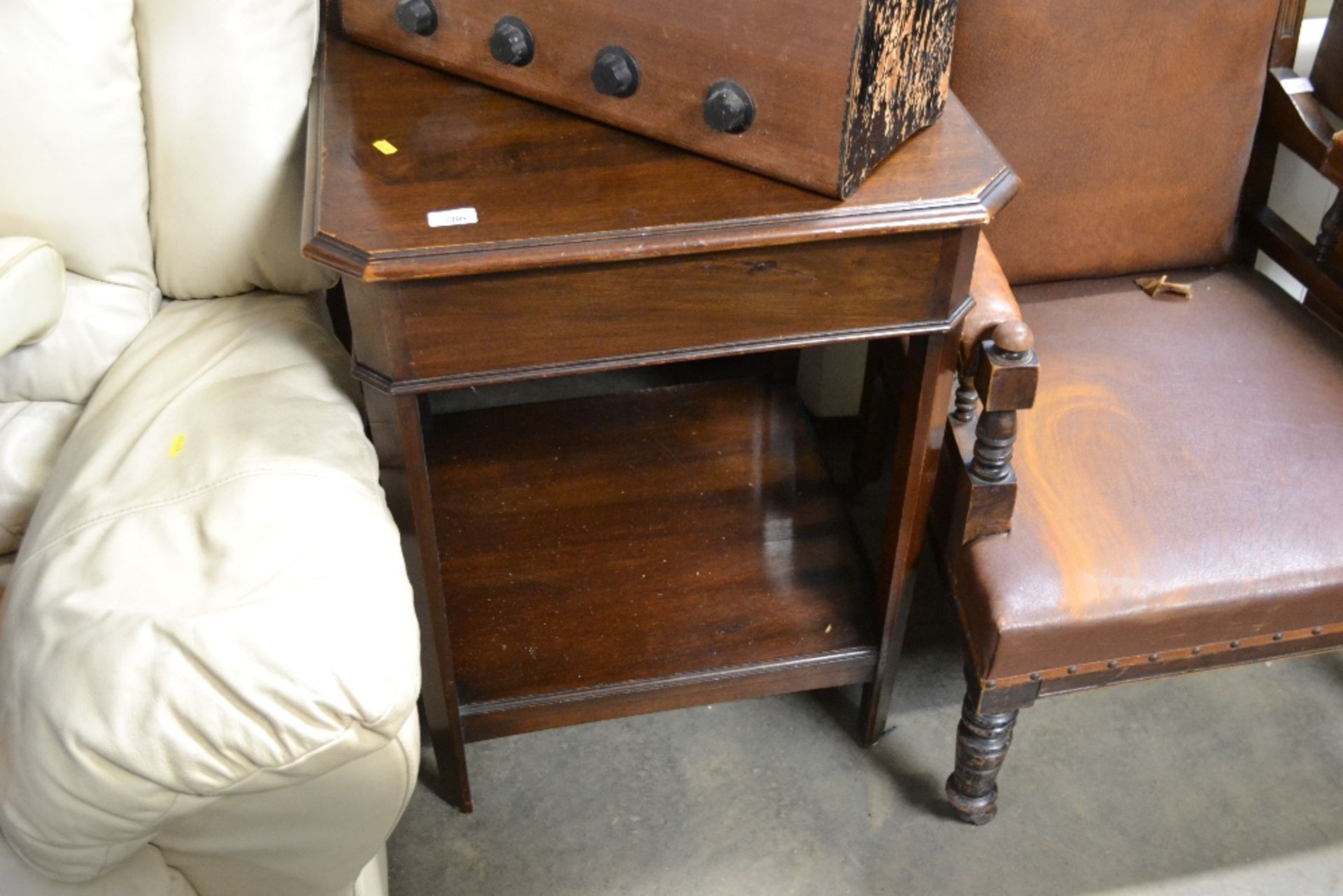 A mahogany two-tier occasional table