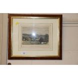 A walnut framed print "Dorking From The Road To De