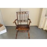 A 19th Century Suffolk ball back carver chair