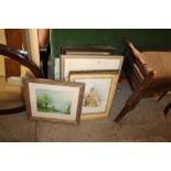 A collection of various prints, picture frames etc