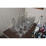 A collection of mostly Waterford cut table glasswa