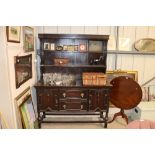 A late Victorian oak dresser