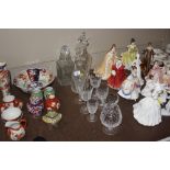 A quantity of various table glassware to include t