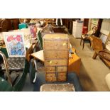 An apprentice table top wooden chest