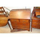 An Edwardian bureau bookcase AF