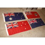 Four small British flags