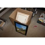 A box of pictures and prints