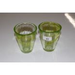 A pair of vintage Costa Boda glass tumblers