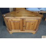 A pine Ducal corner TV stand