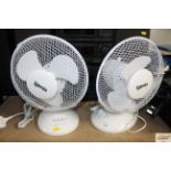 Two desk fans