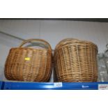 Two wicker baskets