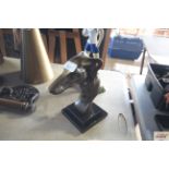 A bronze sculpture of a greyhound head (55)