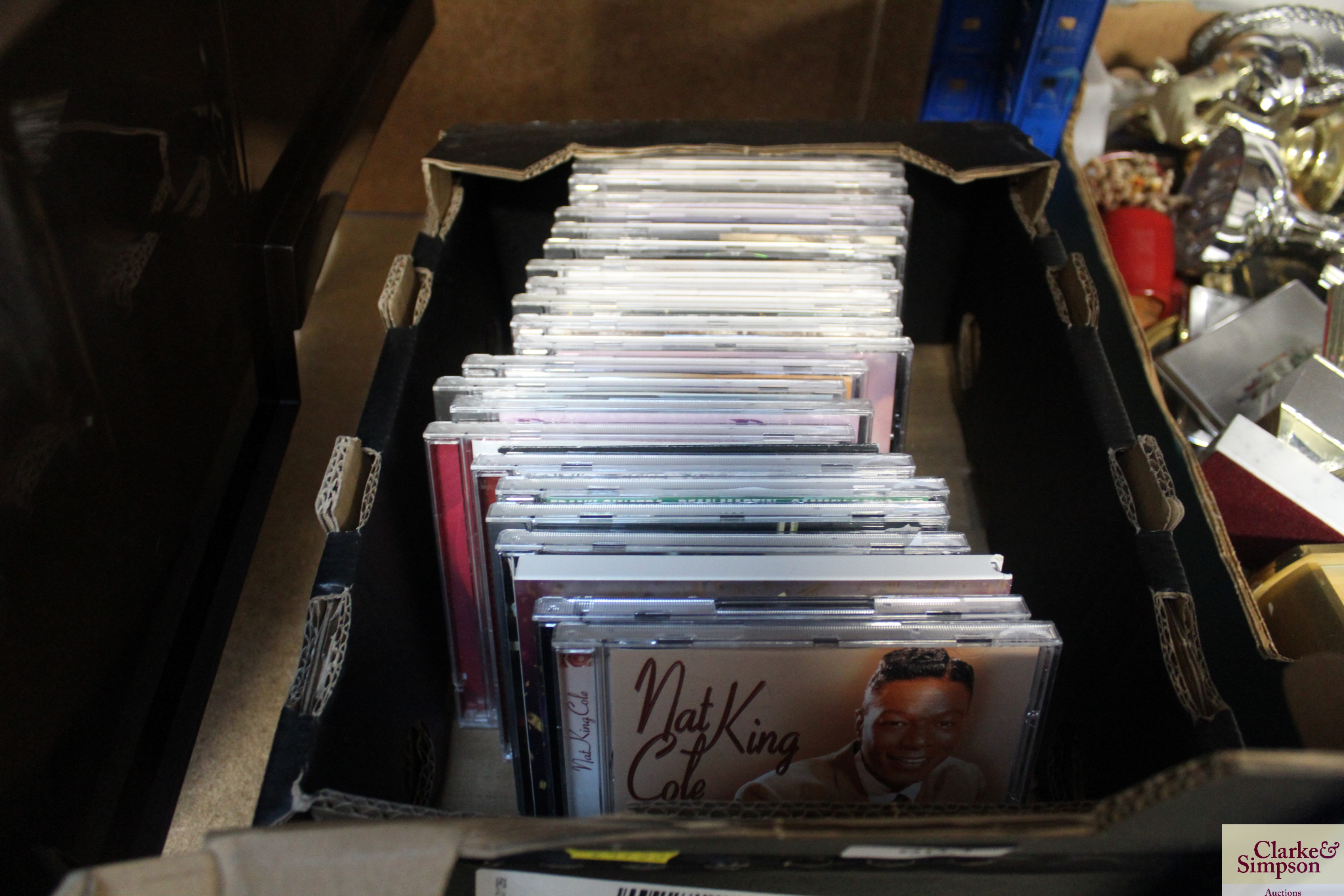 A box of CDs