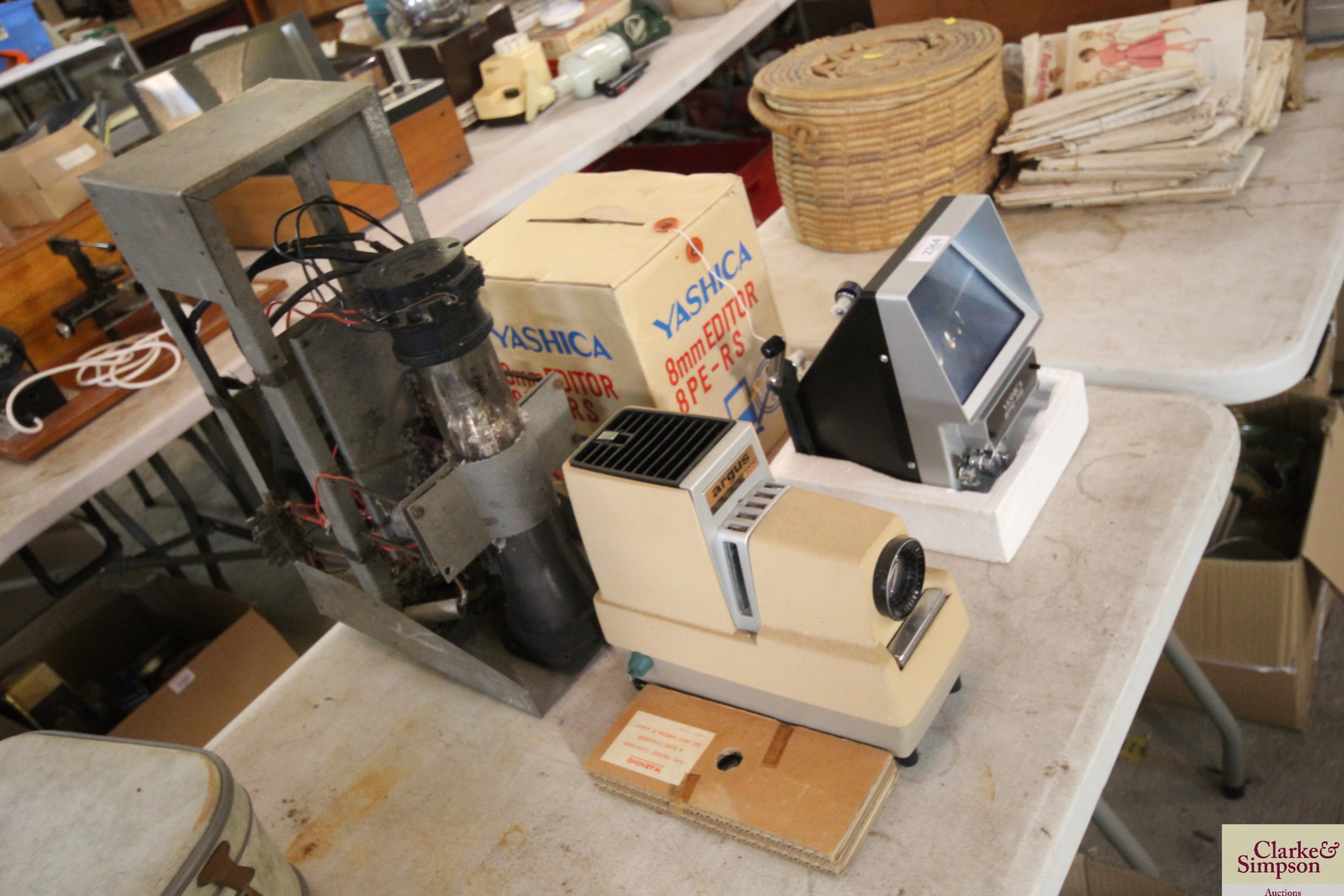 A Yashica 8mm editor in box, an Argus slide projector etc, sold as seen - Image 2 of 2
